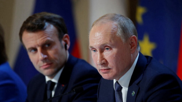 Le président français, Emmanuel Macron et son homologue russe, Vladimir Poutine.