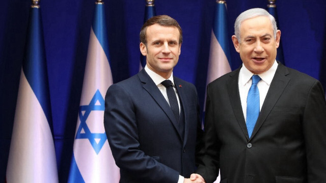 Le président français, Emmanuel Macron et le Premier ministre israélien, Benyamin Netanyahu. 