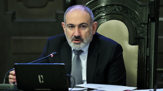 Le Premier ministre arménien, Nikol Pashinyan, préside une réunion du gouvernement à Erevan, le 15 février 2024. 