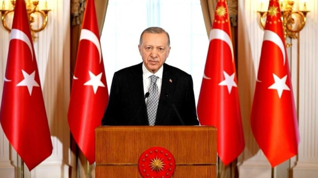 Le président de la République de Türkiye, Recep Tayyip Erdogan, a salué le fait que le Mouvement des droits et des libertés soit devenu l'une des pierres angulaires de la politique et de la démocratie en Bulgarie, le 24 février 2024.