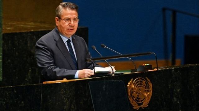 Le représentant permanent de la Türkiye auprès des Nations Unies (ONU), Sedat Onal.