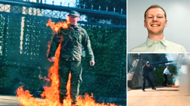 ABD askeri Washington'da İsrail Büyükelçiliği önünde kendini yaktı.