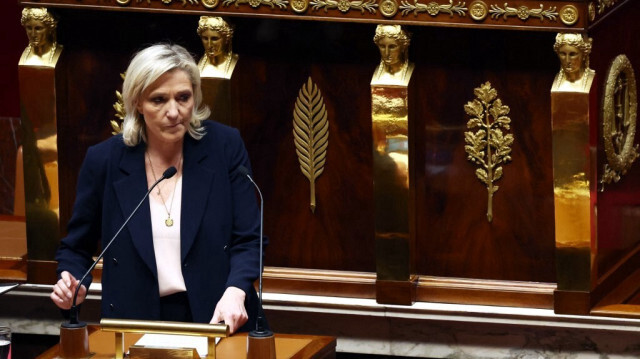 La cheffe de file française des députés du Rassemblement national, Marine Le Pen.