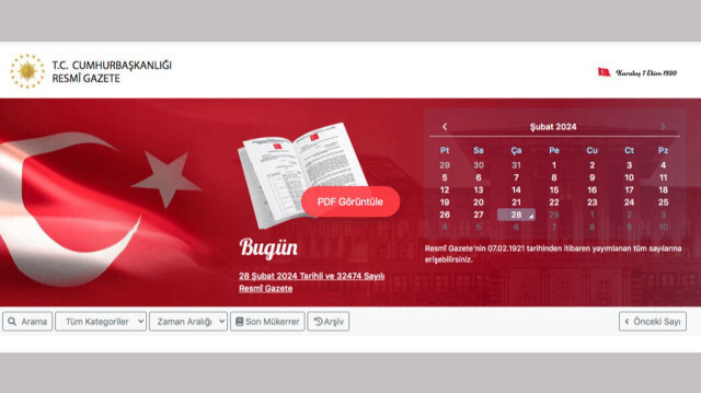 Bugünkü Resmi Gazete kararları