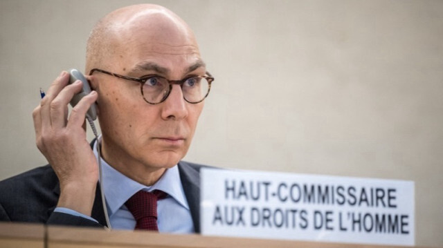 Le Haut Commissaire des Nations Unies aux droits de l'homme, Volker Turk, lors de la 55e session du Conseil des droits de l'homme de l'ONU à Genève en Suisse, le 29 février 2024.