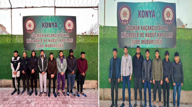 Konya'da düzensiz göçmen operasyonu: Çok sayıda göçmen yakalandı  