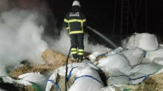 Adana'da tahıl kurutma fabrikasında çıkan yangın söndürüldü