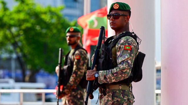 Les soldats de l'armée des Maldives.