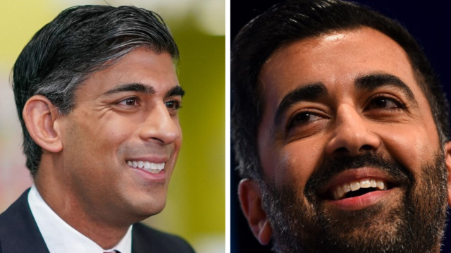 Le Premier ministre britannique, Rishi Sunak et son homologue écossais, Humza Yousaf.