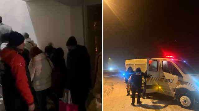 Kars'ta yollarda mahsur kalan 110 kişi kurtarıldı.