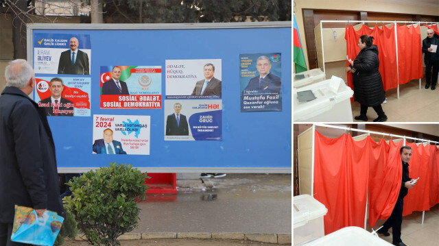 Azerbaycan, cumhurbaşkanını seçmek için oy kullanıyor.