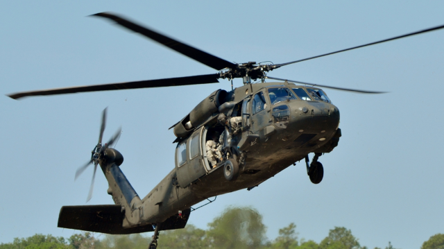 Illustration d'un hélicoptère de l'armée.