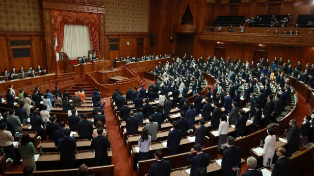 Réunion plénière de l'Assemblée populaire suprême, au parlement nord-coréen.