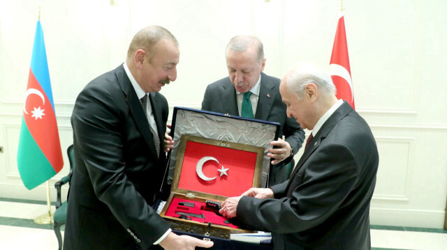 İlham Aliyev - Cumhurbaşkanı Erdoğan - Devlet Bahçeli (Foto: Arşiv)