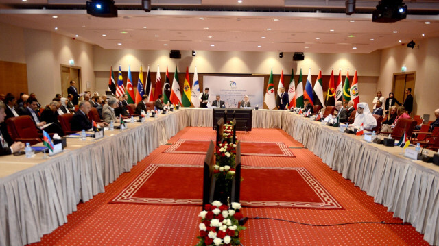 La réunion du groupe de travail ad-hoc de haut niveau, dédié aux préparatifs du 7ème Sommet du Forum des pays exportateurs de gaz (GECF), à Alger, en Algérie, le 1er mars 2024.