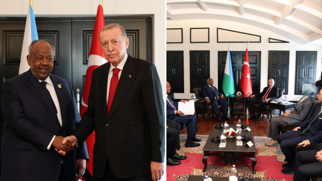 Cumhurbaşkanı Erdoğan, Cibuti Cumhurbaşkanı Guelleh ile görüştü.