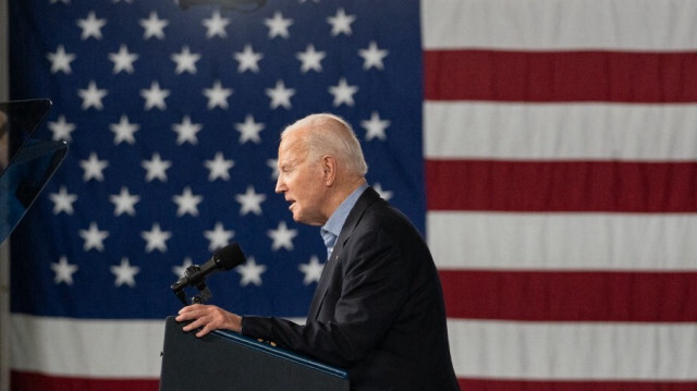 Le président Joe Biden s'exprime lors d'un événement de campagne à Pullman Yards le 9 mars 2024.