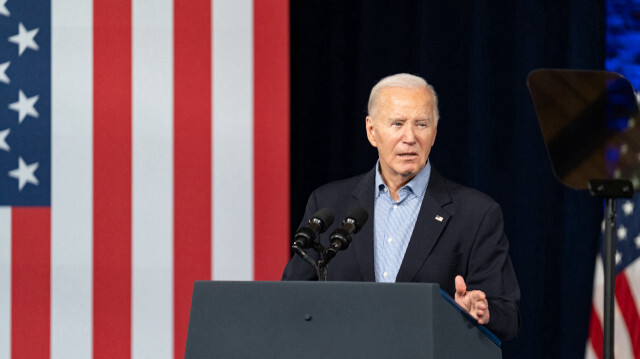 Le président Joe Biden prenant la parole lors d'un événement de campagne à Pullman Yards le 9 mars 2024 à Atlanta, en Géorgie. 
