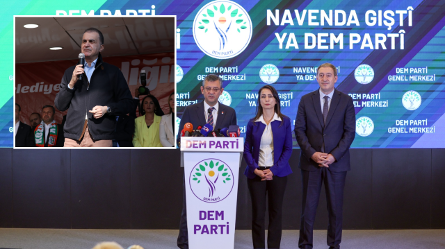 CHP Genel Başkanı Özgür Özel , DEM Parti Eş Genel Başkanları Tülay Hatimoğulları Oruçve Tuncer Bakırhan'ı parti genel merkezinde ziyaret etmişti.