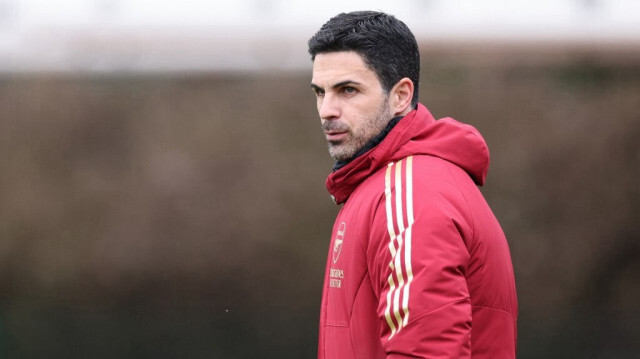 Le manager espagnol d'Arsenal, Mikel Arteta, au centre d'entraînement d'Arsenal, à Shenley, en Angleterre, le 11 mars 2024.