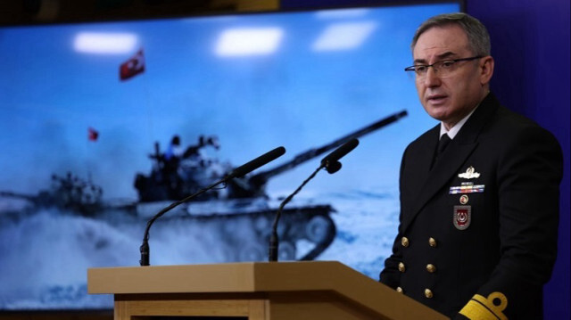 Le contre-amiral, Zeki Aktürk, conseiller en presse et relations publiques du ministère turc de la Défense en Turkiye , le 14 mars 2024.