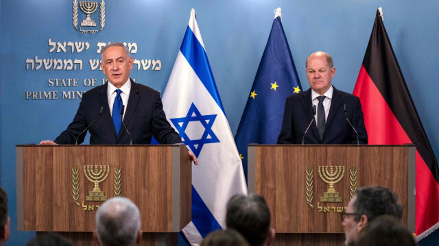 Gazze Kasabı Netanyahu - Almanya Başbakanı Olaf Scholz