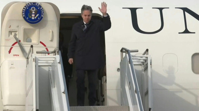 Antony Blinken, secrétaire d'État américain, arrive en Corée du Sud pour participer à la troisième édition du "sommet de la démocratie," une initiative chère au président américain Joe Biden, le 17 mars 2024.