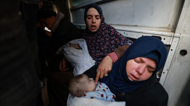 Rania Abu Anza, la mère de jumeaux tués lors d'une frappe aérienne israélienne nocturne, le 3 mars 2024.