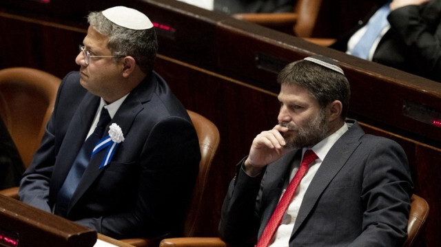 Le ministre israélien de la Sécurité nationale, Itamar Ben-Gvir (G) et le ministre des Finances, Bezalel Smotrich (D).