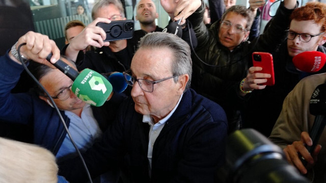  José María Enríquez Negreira quittant le tribunal après avoir témoigné dans le cadre de l'affaire de corruption du FC Barcelone, le 19 mars 2024.