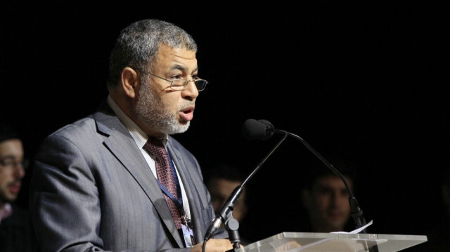 Ahmed Jaballah lors de la réunion annuelle des musulmans français organisée par l'Union des Organisations Islamiques de France (UOIF) au Bourget, près de Paris, le 7 avril 2012.