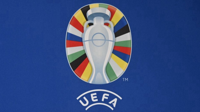 Le logo de l'Euro 2024 présenté au stade olympique de Berlin, le 5 octobre 2021.