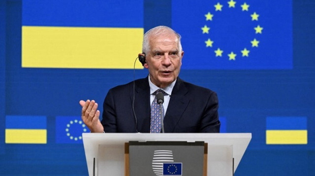 Le haut représentant de l'Union européenne pour les Affaires étrangères et la politique de sécurité, Josep Borrell, lors d'une conférence de presse au siège de l'UE à Bruxelles en Belgique, le 20 mars 2024.