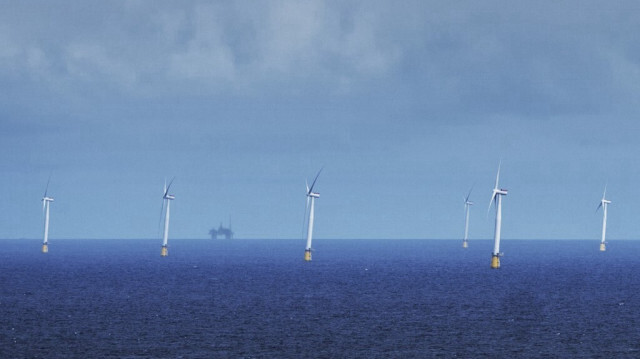 Le parc éolien flottant Hywind Tampen, au large de la côte de Bergen, en Norvège, le 23 août 2023.