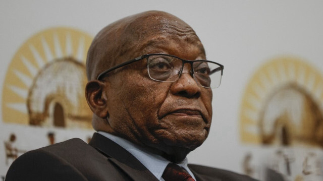 L'ancien président sud-africain Jacob Zuma s'exprime lors d'une conférence de presse à l'hôtel Maslow à Sandton, centre commercial de Johannesburg, le 22 octobre 2022.