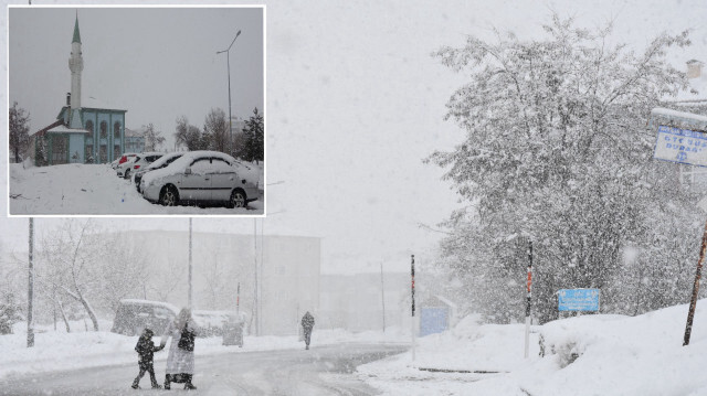 Bitlis merkezde kar kalınlığı 15 santimetreye ulaştı 