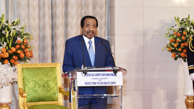 Le Président de la République du Cameroun, Paul Biya.