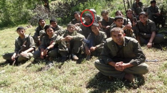 PKK'lı terörist Halil Tekin'i Kamışlı ( Kırmızı yuvarlak içinde)