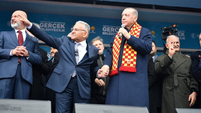 Kayseri Büyükşehir Belediye Başkanı Dr. Memduh Büyükkılıç ile Cumhurbaşkanı Recep Tayyip Erdoğan.