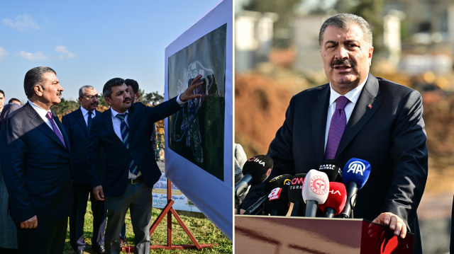 Sağlık Bakanı Fahrettin Koca, Sancaktepe'deki şehir hastanesinde incelemelerde bulundu.