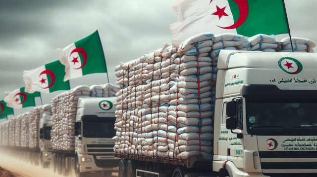 L'Algérie a envoyé 1,5 million de tonnes d'aide humanitaire à Gaza.