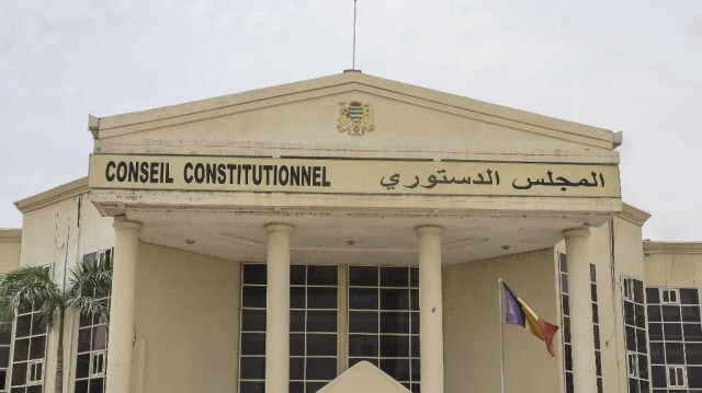 Vue générale du bâtiment du Conseil constitutionnel à N'Djamena le 14 mars 2024.