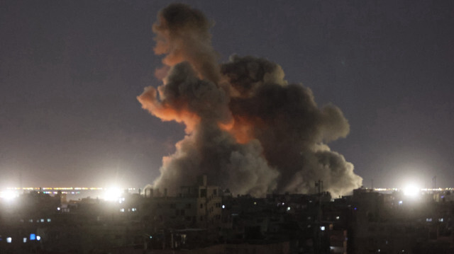 Frappes israéliennes sur Gaza, le 26 mars 2024.