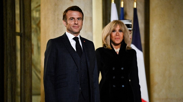 Le président de France, Emmanuel Macron et sa femme, Brigitte Macron.