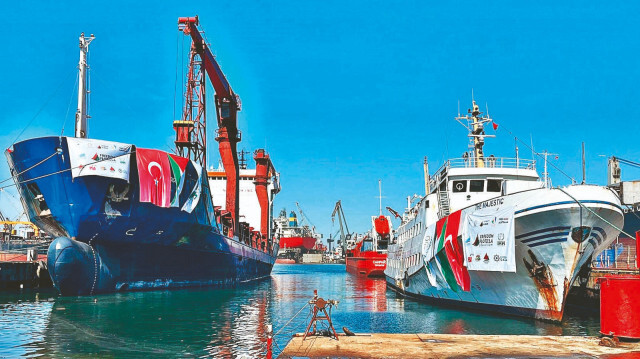 ‘Anadolu’ ve içinde aktivistlerin yer aldığı ‘Vicdan’ gemileri Gazze’ye doğru yola çıkmaya hazırlanıyor.
