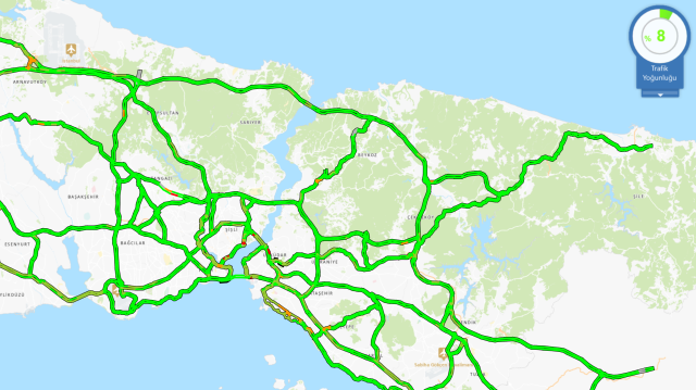 İstanbul trafik yoğunluk haritası
