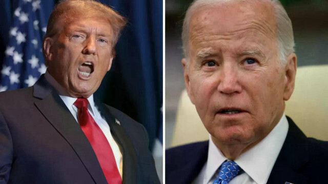 L'ancien et l'actuel président des États-Unis Donald Trump et Joe Biden.