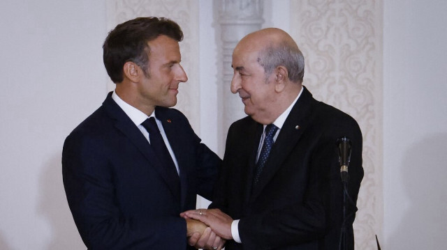 Le président français, Emmanuel Macron et son homologue algérien, Abdelmadjid Tebboune.