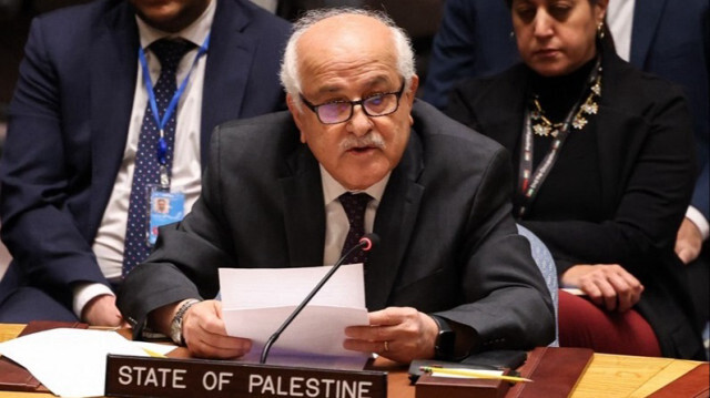 L'envoyé palestinien auprès des Nations Unies (ONU), Riyad Mansour.