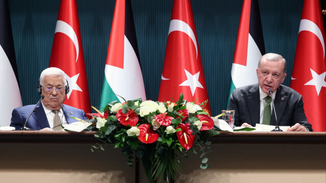 Filistin Devlet Başkanı Mahmud Abbas - Cumhurbaşkanı Recep Tayyip Erdoğan